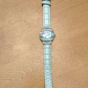 Adrienne turquoise blue Women's Watch with Crystal Accents